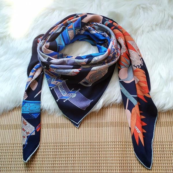 

scarves 2021 women winter scarf wraps large square blanket wool cape, Blue;gray