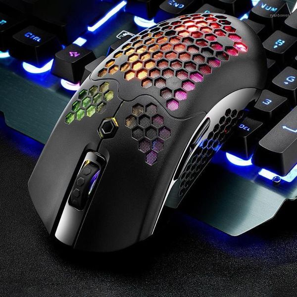 

mice gaming mouse x2 2.4g dual mode hollow out rgb light wireless1