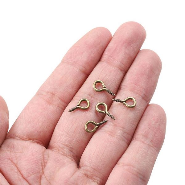 

200pcs small tiny mini eye pins eyepins hooks eyelets screw threaded gold clasps hooks jewelry findings for ma jllomu, Silver