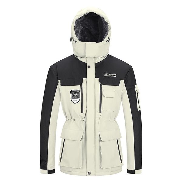 

hiking jackets women warm camping coats thicken winter windbreaker 2021 new windproof outdoor clothing lady sport jacket, Blue;black