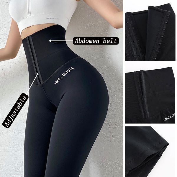 

new abdomen high waisted yoga pants workout legging sports women fitness gym leggings workout running training tights activewear 201202, Black