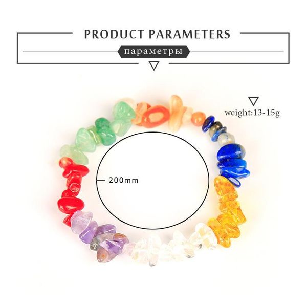 

1pc natural crystal stone bracelet coloured crystals release pressure add charm meditation healing crystals party jllcfi, Black