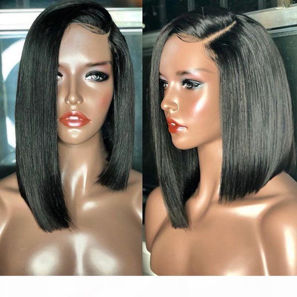 

drop shipping human hair lace front wig brazilian indian malaysian peruvian virgin hair full lace wig human hair short bob wigs, Black;brown