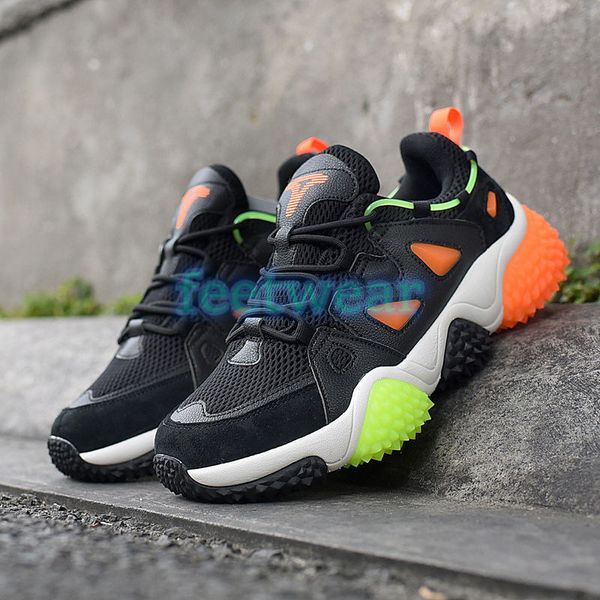 

treeperi durian chunky men women trainers black volt orange sneakers running shoes sport us 8.5 eur 42 for men