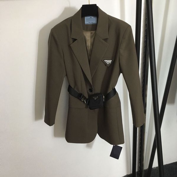 

2021 spring brand same style coat black khaki regular empire button fashion casual coat faluo, Tan;black