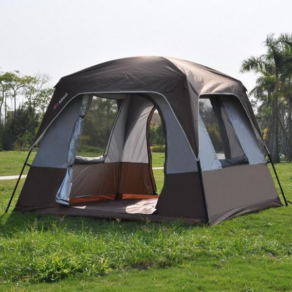 

tents and shelters 4cornors coffee color single layer pergola outdoor sun-shading garden arbor/multiplayer leisure party family camping tent