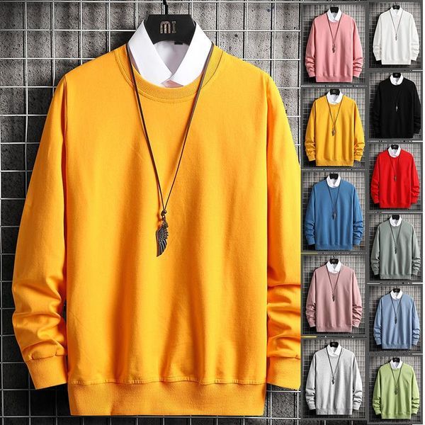 

solid hoodie sweatshirts men cotton pullover streetwear oversize hip hop hoodies men clothing o neck black white basic hoodies1