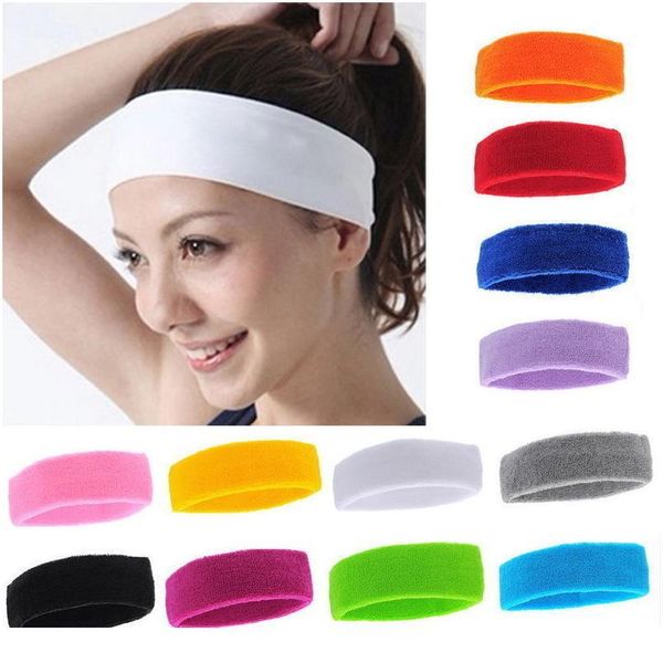 

sport cotton sweatband headband for men women yoga hairband gym stretch head bands strong elastic fitness basketb qylrmb