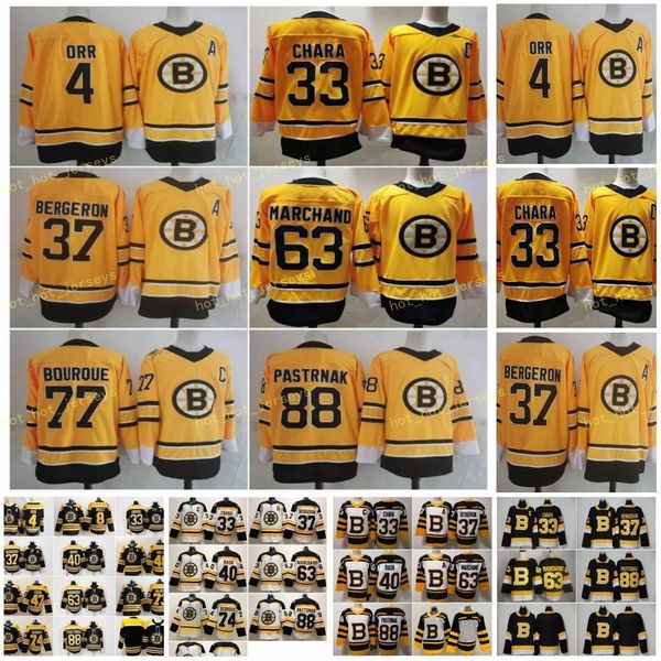 

2021 reverse retro boston bruins 4 bobby orr 33 zdeno chara 37 patrice brad marchand 73 charlie mcavoy ray bourque david pastrnak jersey, Black;red