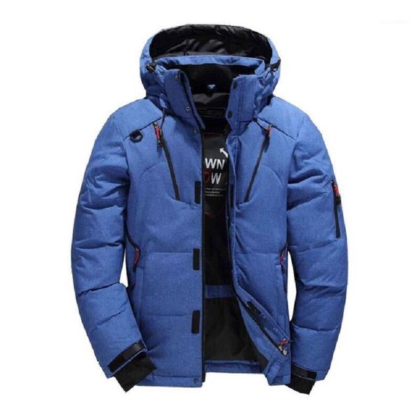 

new fashion brand thick casual down jacket black green blue orange 2018 winter warm white duck down men's hooded jacket1