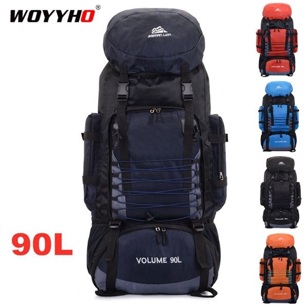 90l Ao ar livre À Prova D 'Água Viagem Escalada Mochila, Grande Capacidade Camping Rucksack, Homens Mulheres Trekking Sport Backpack 220104