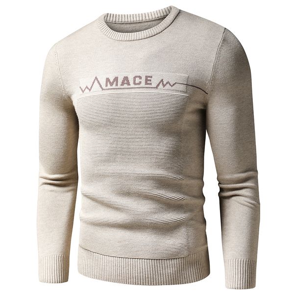 

2021 new autumn new casual 3d pattern knitted wool thick warm pullover winter fashion fleece o-neck sweater coat men v40j, White;black