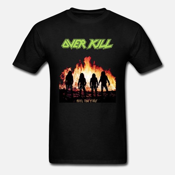 

overkill feel the fire black all sizes s 3xl printing casual men& fashion short sleeve hoodie designers t shirts sweatshirt