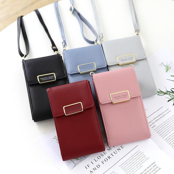 

women purses leather bags for woman shoulder strap bag mobile phone bag card holders clutch phone wallet handbag pockets