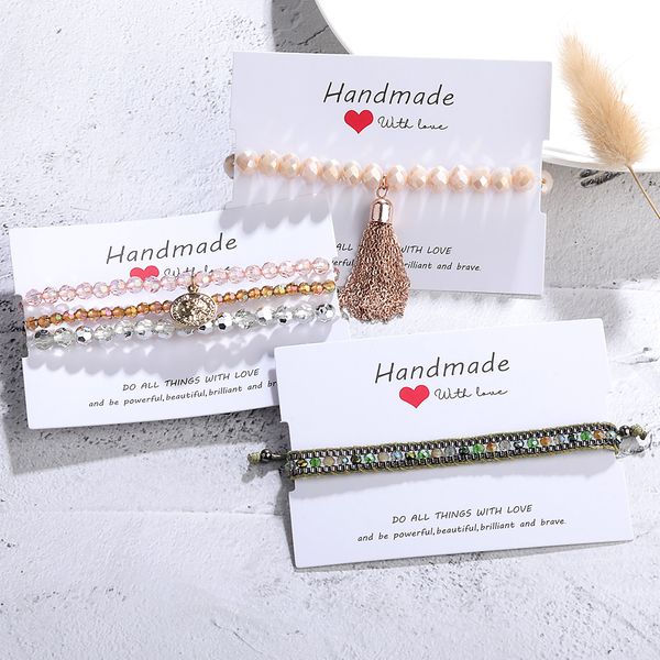 

handmade кристалл бисера браслет женские rhinestone стекла круглый монет шарм stretch браслет девушки обруча ювелирных изделий, Black