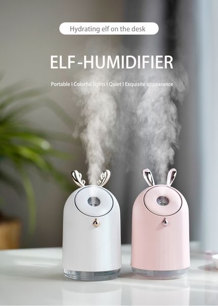 

car diffuser essential oil humidifier, 250ml car essential oil diffuser, rechargeable mini portable aromatherapy humidifiers for home desk