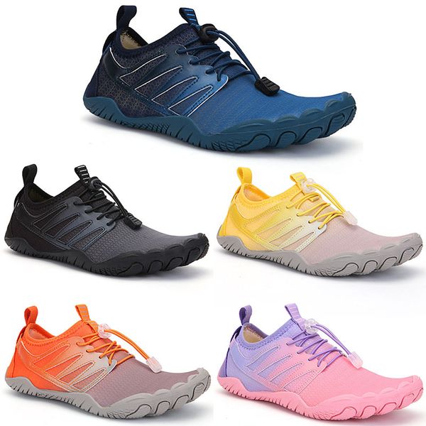 

wholesale non brand men women running shoes black grey yellow pink purple blue orange five fingers cycling wading outdoor sports shoe