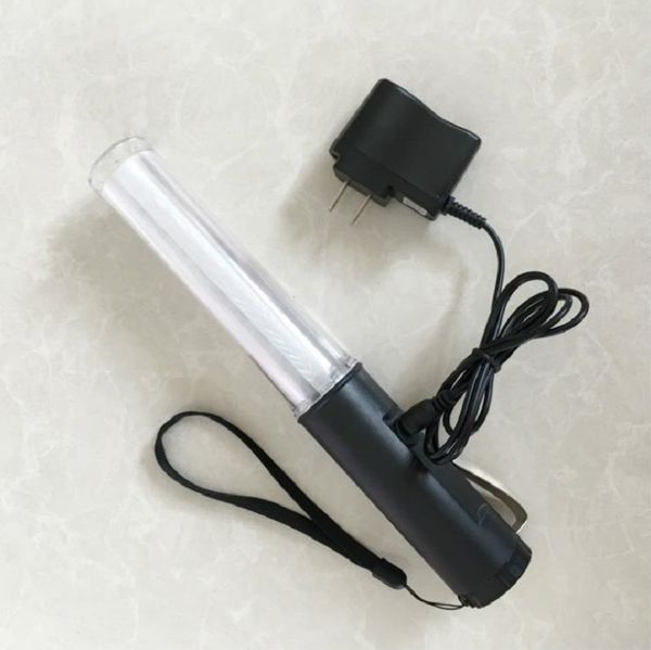 

26cm rechargeable led traffic light baton explosion mutual flash red shift blue/green roadsafety command tools emergency fluorescent luminou