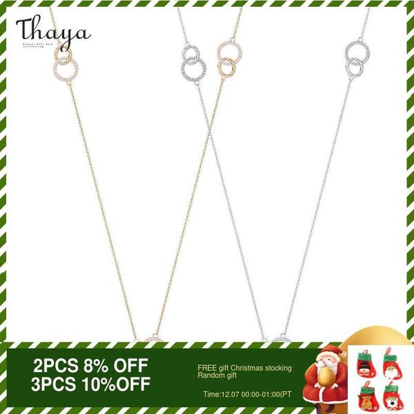 

chains thaya original design silver color 80cm necklace heart shape enamel rose gold chain pendant fine jewelry for women gift