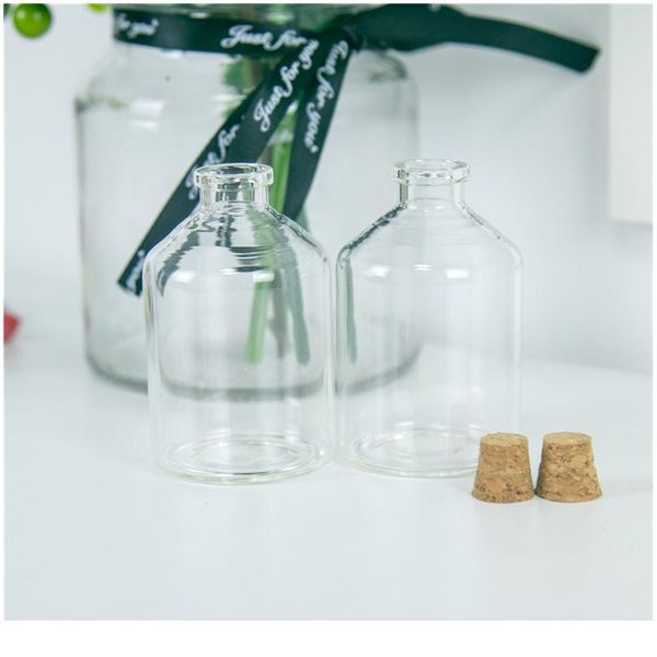 

47*75*12.5mm 80ml transparent glass bottles cork empty cute vials jars creative bottles 24pcs bbyfrv