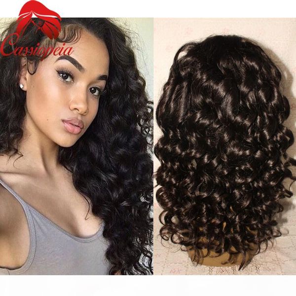 

130% density unprocessed virgin peruvian full lace wigs lace front wigs right-side part body wave 8a glueless full lace human hair wigs, Black;brown