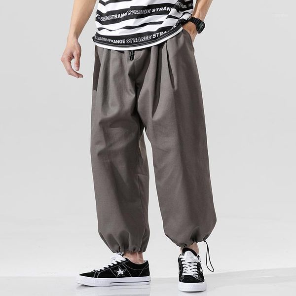 

2020 cotton pants hip hop men pencil pants solid color breathable fashion joggers men1, Black