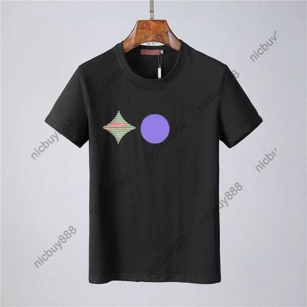 

2021 new summer designer mens tshirt letter circle print casual t-shirt badge women luxury t shirt dress tee, White;black