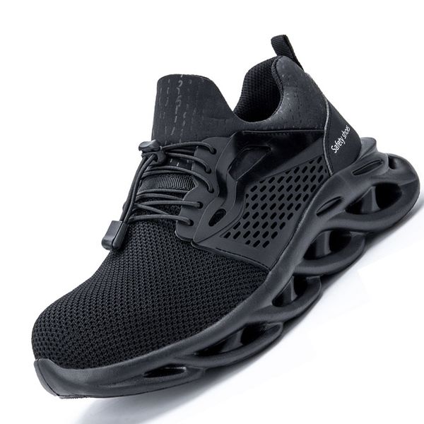 

men lightweight steel toe safety shoes women summer anti-smashing piercing work shoes sandals mesh sneakers men safety boots, Black;brown
