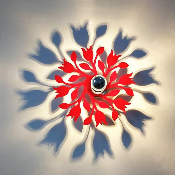 

novelty 3d flower carnation tulip shadow wall lights luz pared 110-240v celling light shadow projector wall lamps for home decor