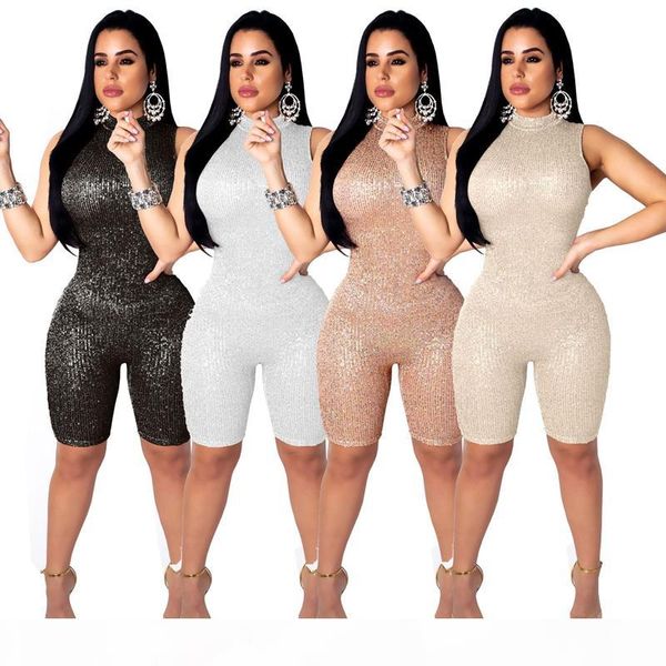 

sequins long sleeve bodysuit ladies romper jumpsuit retail wholesale sequin rompers club wear, Black;white