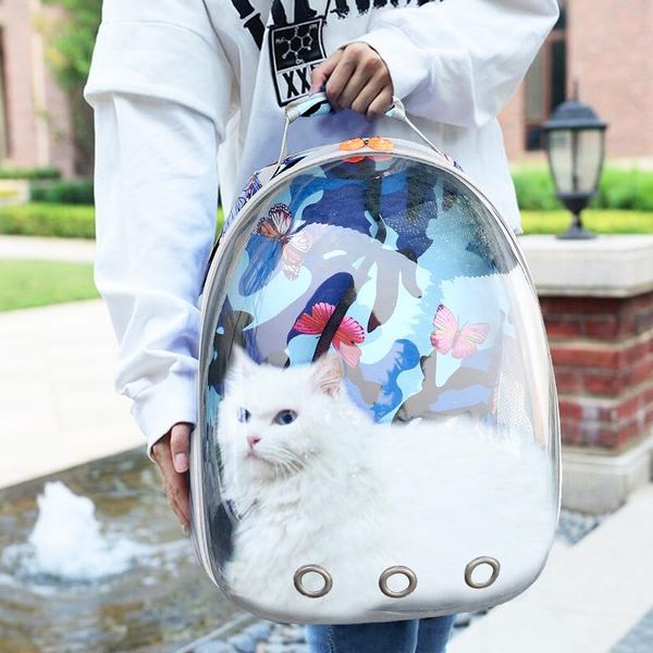

transparent cat dog carrier bag space capsule pet puppy cat backpack portable outdoor cat shoulder handbag for small do bbyrpt
