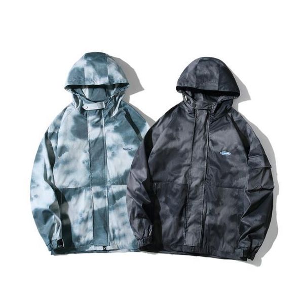 

2020 fashion men women camouflage jacket hip hop casual male windbreaker coat streetwear hooded jacket for men outdoor clothes, Black;brown