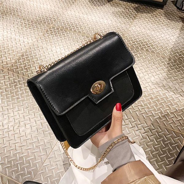 

2020 personality fashion small square bag women vintage messenger bag chain one shoulder square sac bandouliere femme a50