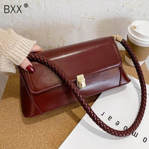 

shoulder bags [bxx] ladies vintage pu leather for women 2021 spring fashion bag lady trend handbags and purses hr127