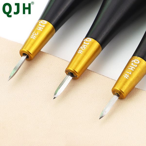 

diamond shape stitching ebony blackwood handle craft awl handmade sewing tools leather diy stitcher taper q1106
