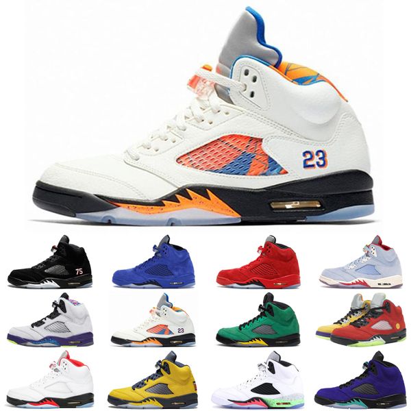 

5 5s jumpamn men basketball shoes what the alternate grape mens trainers sports sneakers size 7-13