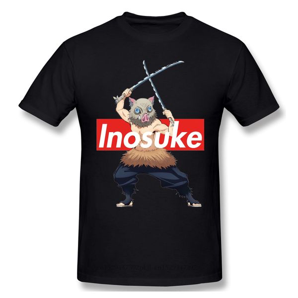 

sport kimetsu no yaiba anime men t-shirts cotton tees inosuke hashibira t shirts round collar clothing