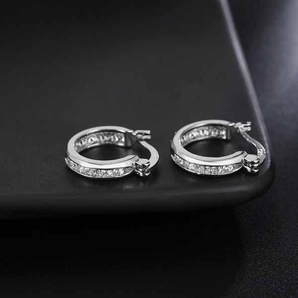 

wholesale new arrive gift white gold color earring silver color jewelry crystal white for women lady retro wedding gift h sqclmk, Golden