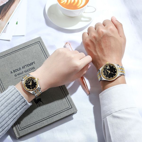 

calendar dawn quartz 8204 couples business men watch women