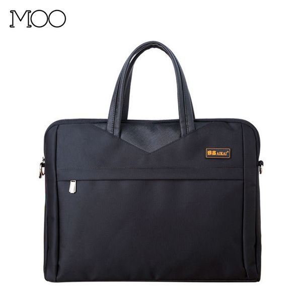

portable men's documents office business male oxford zipper waterproof briefcase lapshoulder bag for men handbag