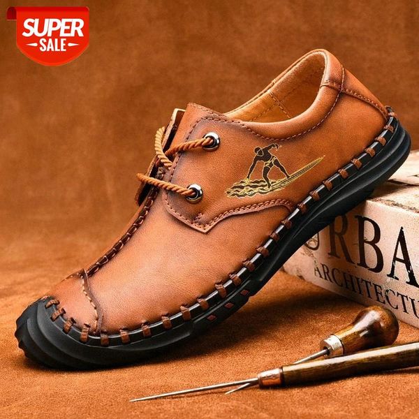 

classic comfortable men casual shoes loafers men shoes quality split leather flats moccasins plus size #da9f