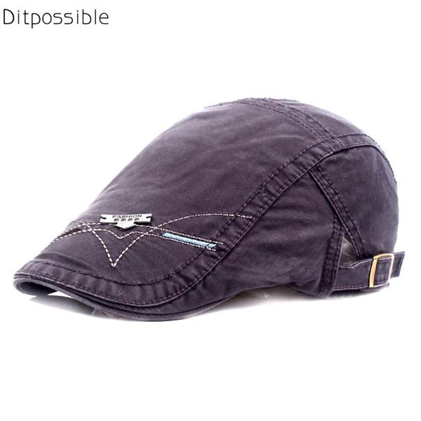 

ditpossible буква моды беретов мужчины шляпа регулируемые плоского caps gorras boina мужчина случайный хлопок шляпа, Blue;gray