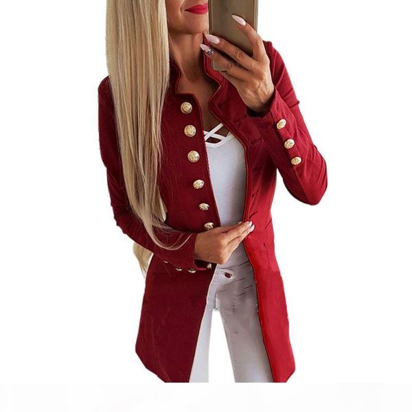 

autumn winter blazer women fashion single breasted blue red blazers casual slim blazer coat female formal suit l3, White;black