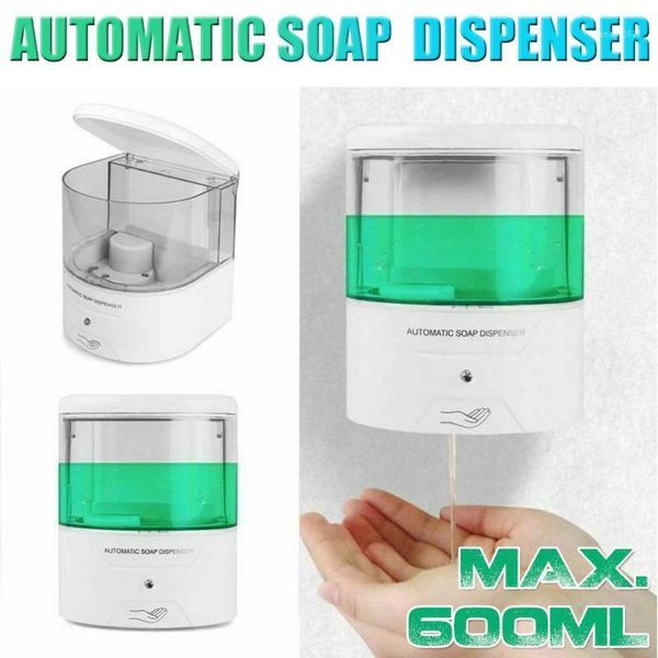 

white 600ml infrared induction smart liquid soap dispenser sensor touchless automatic soap dispenser for kitchen bathroom1