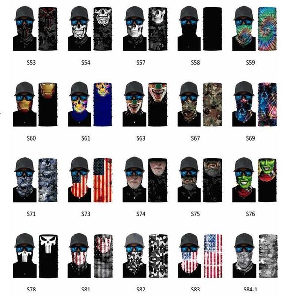 

79styles bandana designer face magic masks scarf multifunctional outdoor headscarf breathable sweat absorbing mask 300pcst1i2282