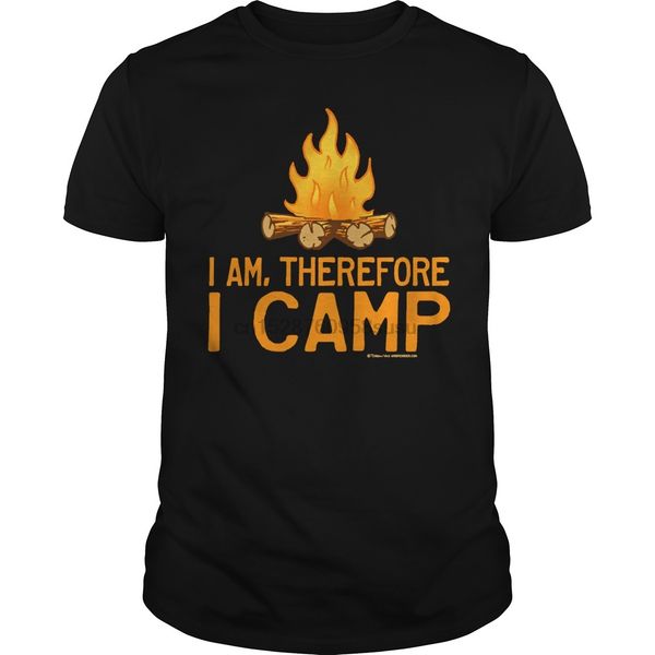 

men tshirt short sleeve i am therefore i camp t-shirt cool one neck women t-shirt sport hooded sweatshirt hoodie