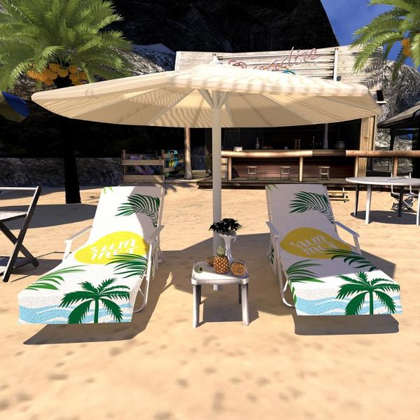 

beach chair cover lounge towel storage bag swimming pool sun shower l garden stripes tree printed mat