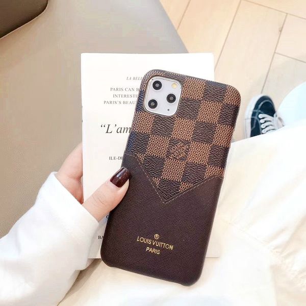 

fashion lv louis vuitton phone cases for iphone 11 pro max 7 8 plus x xs max xr fashion pu leather with card bag ing
