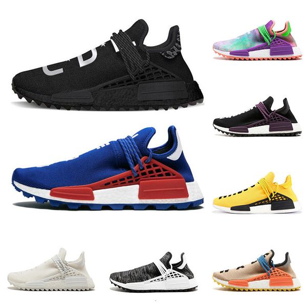 

2021 human race hu trail pharrell williams men women outdoor shoes nerd black blue mens trainers fashion sports ner sneakers size 36-47