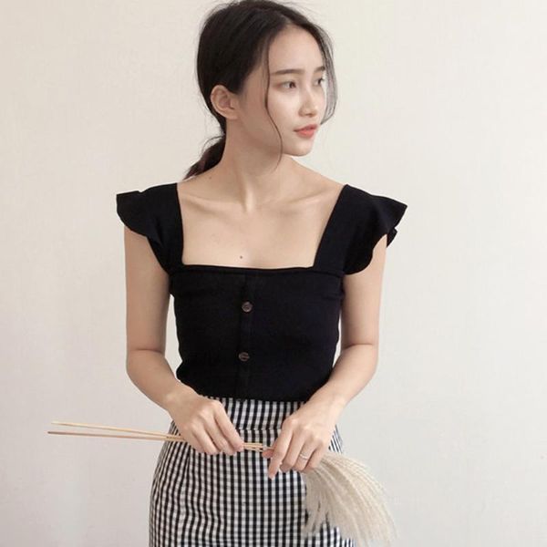 

summer women bodycon tank lady fashion women summer vest one shoulder crop sleeveless camisole resilience tight waist1, White